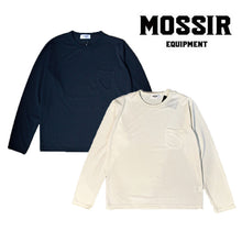 Load image into Gallery viewer, MOSSIR C-like Zach Crew Neck Pocket L/S Tee Mosir Zach See-Like (White) (Black) [MOCU007]
