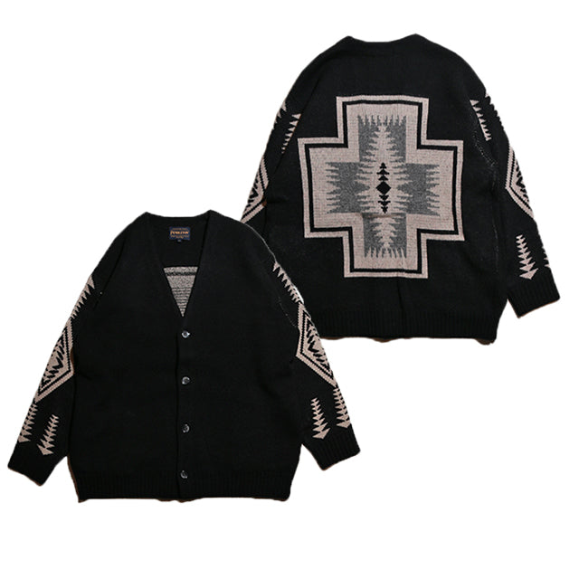 70's USA製 Pendleton black cardigan PENDLETON Cardigan Pendleton cardigan - Hading - (black) [MN