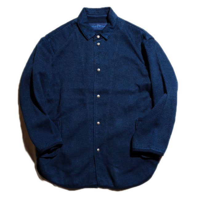 Porter Classic PC KENDO SHIRT JACKET W/SILVER BUTTONS Porter Classic Kendo Shirt Jacket (BLUE) [PC-001-1421]