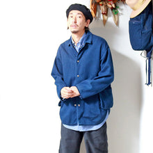 画像をギャラリービューアに読み込む, Porter Classic PC KENDO SHIRT JACKET W/SILVER BUTTONS ポータークラシック 剣道 シャツジャケット（BLUE）[PC-001-1421]
