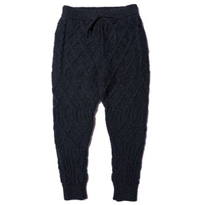 JELADO "BASIC COLLECTION" Cable Knit Pants (Fade navy) [JP53322]