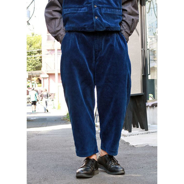 Porter Classic Corduroy Classic Pants - BLUE - ポータークラシック 