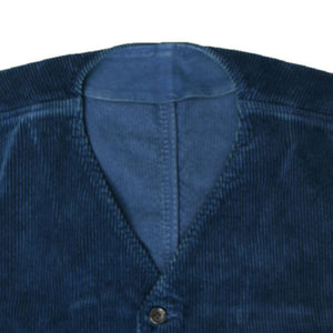 Porter Classic Corduroy Classic vest - BLUE - Porter Classic Corduroy Vest [PC-018-1167]
