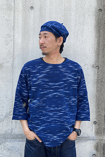 Porter Classic - KASURI KNIT LONG SLEEVE SHIRT / カスリニット Porter Classic - KASURI KNIT LONG SLEEVE SHIRT / カスリニット