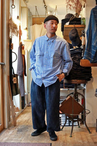 Porter Classic - ROLL UP TRICOLOR GINGHAM CHECK SHIRT ポーター