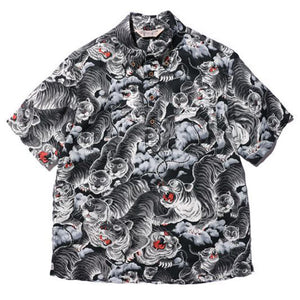 JELADO "BASIC COLLECTION" Pullover Aloha Shirt ジェラード プルオーバーアロハシャツ 百虎 （ブラック） [SG62107]