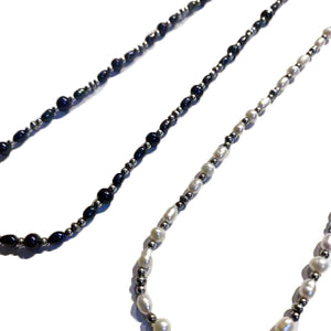 Sunku PEARL/SILVER NECKLACE Sunku Pearl/Silver Necklace (WHT) (BLK) [SK-323]