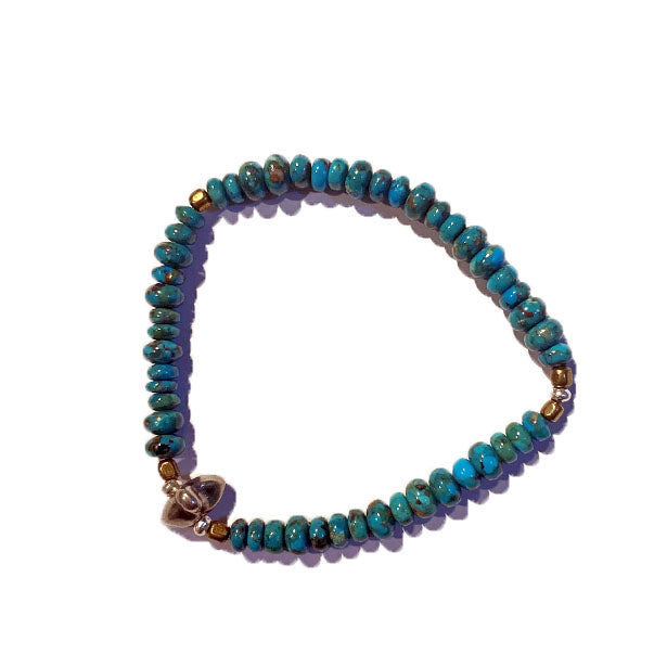 Sunku Turquoise Beads(bt) 手链 (M beads) (Turquoise) [SK-071-E]