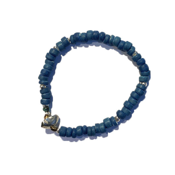 SunKu  Indigo Dye Beads Bracelet (M beads) [SK-068-E]