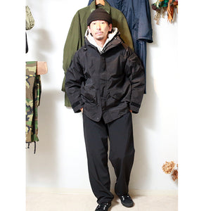 SBB PARKA IMPERM con Liner - US ARMY ECWCS PARK Hooded jacket with fleece liner (BLACK) [3111]