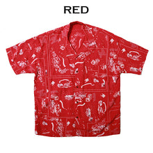 Load image into Gallery viewer, Porter Classic - ALOHA SHIRT FRENCH FILM Porter Classic Aloha Shirt French Film (RED) (NAVY) [PC-024-2153]
