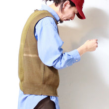 将图片加载到图库查看器，USED​​ Remake Ducking Knit Vest (European Military Wool Knit Vests) Remake military wool vest [SV056]
