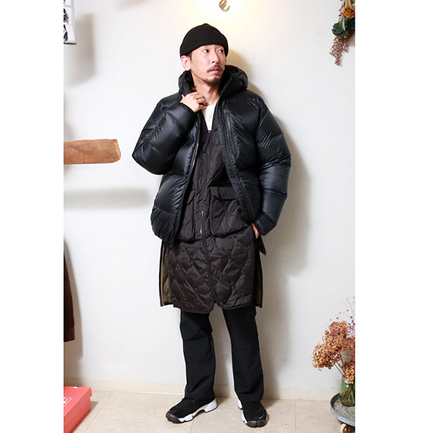 TAION MILITARY VNECK ZIP DOWN COAT 【UNISEX】 タイオン ミリタリー