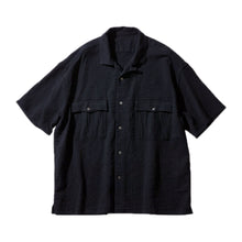 Load image into Gallery viewer, Porter Classic SASHIKO STRETCH KEROUAC SHIRT Porter Classic Sashiko Stretch Kerouac Shirt (BLACK) [PC-055-1531]
