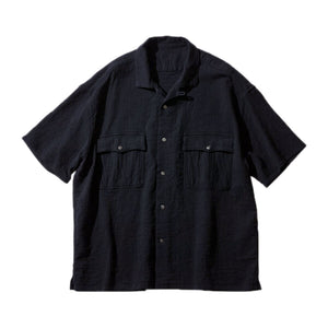 Porter Classic SASHIKO 弹力 KEROUAC 衬衫 Porter 经典 Sashiko 弹力 Kerouac 衬衫（黑色）[PC-055-1531]