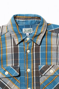 JELADO Unionworkers Shirt 〈ネルシャツ〉 レギュラー丈 （オールドブルー）[JP42134]