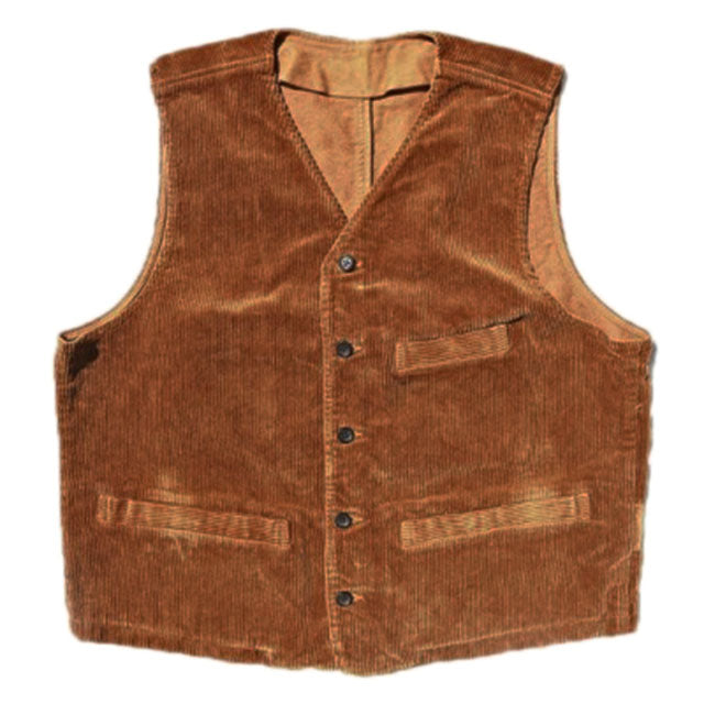 Porter Classic Corduroy Classic vest ポータークラシック コーデュロイ ベスト （GOLDEN BROWN） [PC-018-1167]