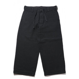 Porter Classic Sashiko Strech Wide Pants ポータークラシック 刺し子 ワイド パンツ（BLACK） [PC-018-1168]
