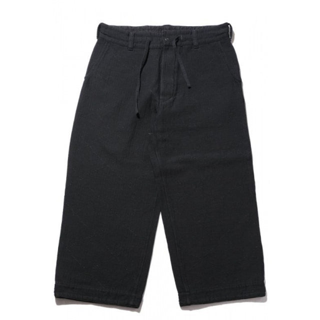 Porter Classic Sashiko Strech Wide Pants (BLACK) [PC-018-1168]