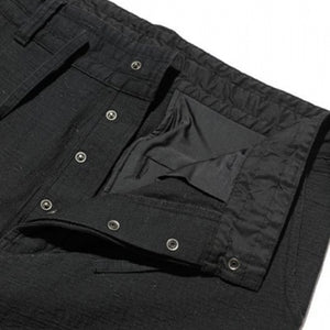 Porter Classic Sashiko Strech 阔腿裤（黑色）[PC-018-1168]