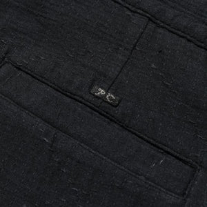 Porter Classic Sashiko Strech Wide Pants ポータークラシック 刺し子 ワイド パンツ（BLACK） [PC-018-1168]