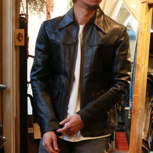 Load image into Gallery viewer, JELADO EASTWEST Leather JKT &quot;SMOKE&quot; Kip Leather ( BLACK ) [5MB-7908]
