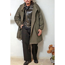 Load image into Gallery viewer, Porter Classic WEATHER MILITARY COAT Porter Classic Weather Military Coat (OLIVE) (BLACK) [PC-026-1985]
