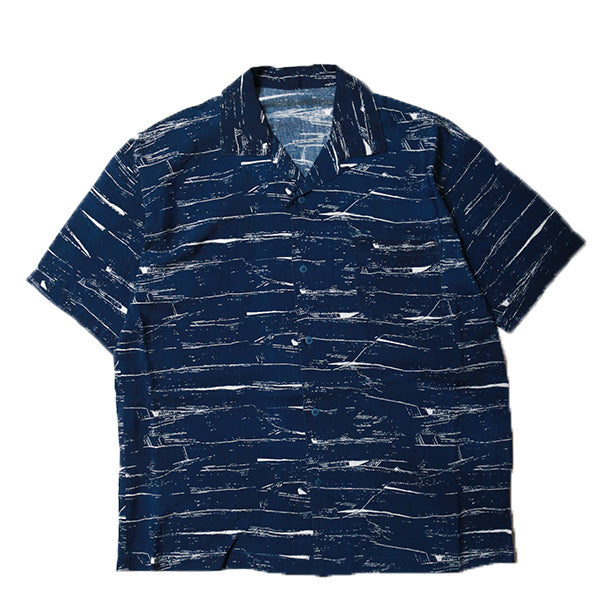 Porter Classic ALOHA SHIRT INDIGO OCEAN ポータークラシック アロハシャツ インディゴ オーシャン （ –  TSUGU