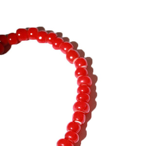 SunKu White Heart Beads Bracelet サンク ホワイトハーツ ビーズ ブレスレット [SK-001-E]