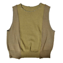 将图片加载到图库查看器，USED​​ Remake Ducking Knit Vest (European Military Wool Knit Vests) Remake military wool vest [SV056]
