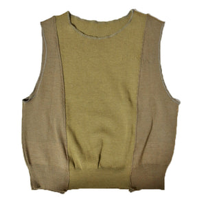 USED​​ Remake Ducking Knit Vest (European Military Wool Knit Vests) Remake military wool vest [SV056]