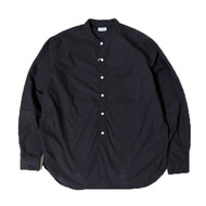 CWORKS Brooklyn/ブルックリン  - band collar shirt（black）by FINE CREEK [CWST006]