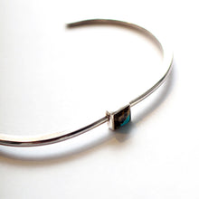Load image into Gallery viewer, Sunku Roller Press Bangle (M) W/Turquoise Sunku Silver Bangle (Turquoise) [SK-190]
