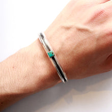 Load image into Gallery viewer, Sunku W triangle turquoise bangle [SK-243]
