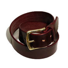 Load image into Gallery viewer, ALLEVOL BRIDLE LAETHER BELT 40mm BRIDLE BRIDLE LEATHER BELT (Burgundy) [AE-01-603]
