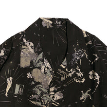 Load image into Gallery viewer, Porter Classic Dropout Spy ALOHA SHIRT (THE MISFIT SPIES) Porter Classic Dropout Spy Aloha Shirt (BLACK) (YELLOW) [PC-024-1864]
