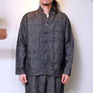 CWORKS Wall - Linen French China Jacket - by FINE CREEK Seaworks Wall French China Jacket (Denim) (black) [CWJK010]