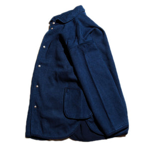 Porter Classic PC KENDO SHIRT JACKET W/SILVER BUTTONS Porter Classic Kendo Shirt Jacket (BLUE) [PC-001-1421]