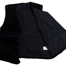 Load image into Gallery viewer, Porter Classic Corduroy Classic vest -BLACK [PC-018-1167]
