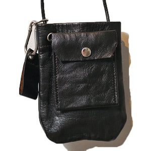ERIGAH FIELD(S) - Shoulder leather pouch (with cigarette pouch portable ashtray)