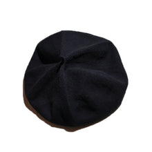 Load image into Gallery viewer, Porter Classic HAND WORK KNIT BERET Porter Classic Handwork Knit Beret (BLUE) (BLACK) [PC-011-701]
