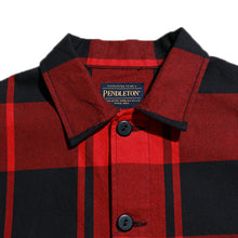 将图片加载到图库查看器，PENDLETON CPO 衬衫夹克 Pendleton CPO 衬衫夹克（红色 x 黑色）[MN-0175-9003]

