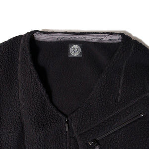 PORTER CLASSIC FLEECE ZIP CARDIGAN (POLARTEC) Porter Classic Fleece Zip Cardigan - POLARTEC (CAMEL) (BLACK) [PC-022-2003]