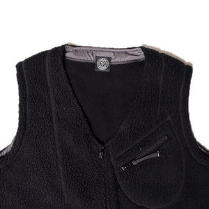 PORTER CLASSIC 羊毛拉链背心 (POLARTEC) 波特经典羊毛拉链背心 - Polartec（驼色）（黑色）[PC-022-2004]