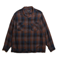 PENDLETON/ Pendleton Open Collar Shirts Brown×Navy [MN-0175-9009]