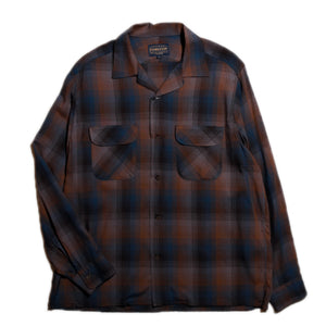 PENDLETON/ペンドルトン Open Collar Shirts Brown×Navy [MN-0175-9009]