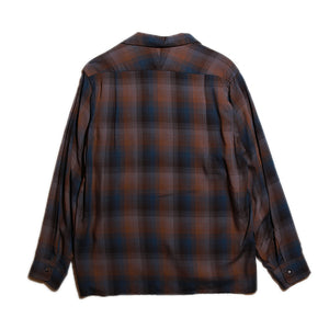 PENDLETON/ Pendleton Open Collar Shirts Brown×Navy [MN-0175-9009]