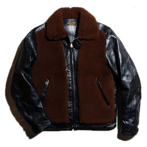JELADO "ANTIQUE GARMENTS" "EARLY AGE COLLECTION" "Ben Lilly" Horse Hide Grizzly JKT (Black x Brown) [AG13412]
