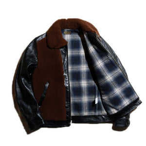 JELADO "ANTIQUE GARMENTS" "EARLY AGE COLLECTION" "Ben Lilly" Horse Hide Grizzly JKT (Black x Brown) [AG13412]