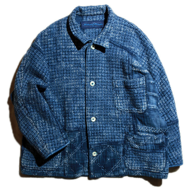 Porter Classic - Kogin Jacket - BLUE ポータークラシック こぎん ジャケット [PC-051-1284]